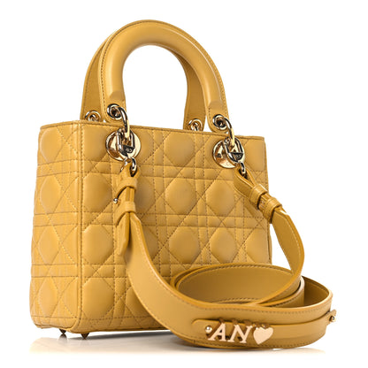 Christian Dior Lambskin Cannage Small My ABCDior Lady Dior Yellow 3 of 13