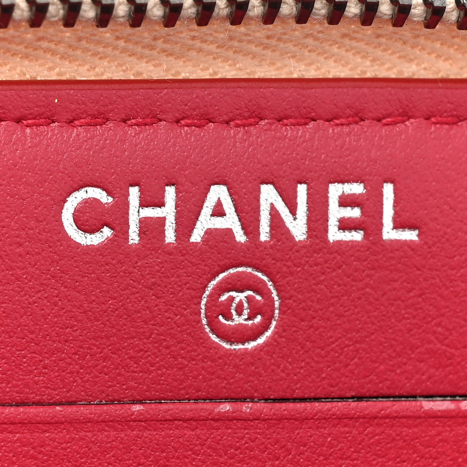 Chanel Aged Calfskin Quilted Small Gabrielle Zip Around Wallet Beige Black 8 of 12