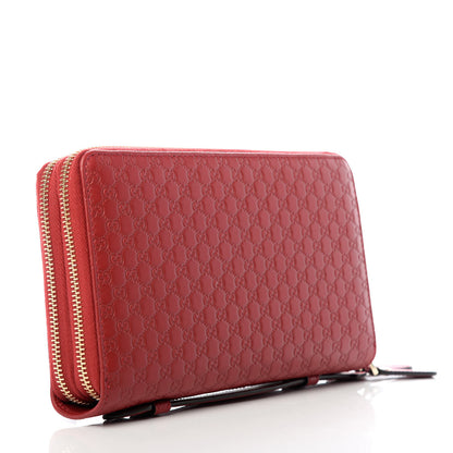 Gucci Microguccissima Zip Around Top Handle Travel Wallet Red 3 of 8