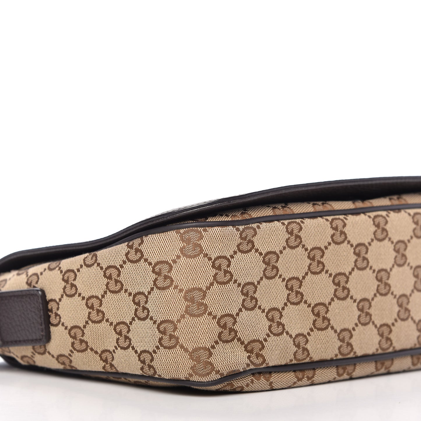Monogram Flap Messenger Bag Beige Dark Brown