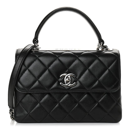 Chanel Lambskin Quilted Small Trendy CC Dual Handle Flap Bag Black 1 of 9