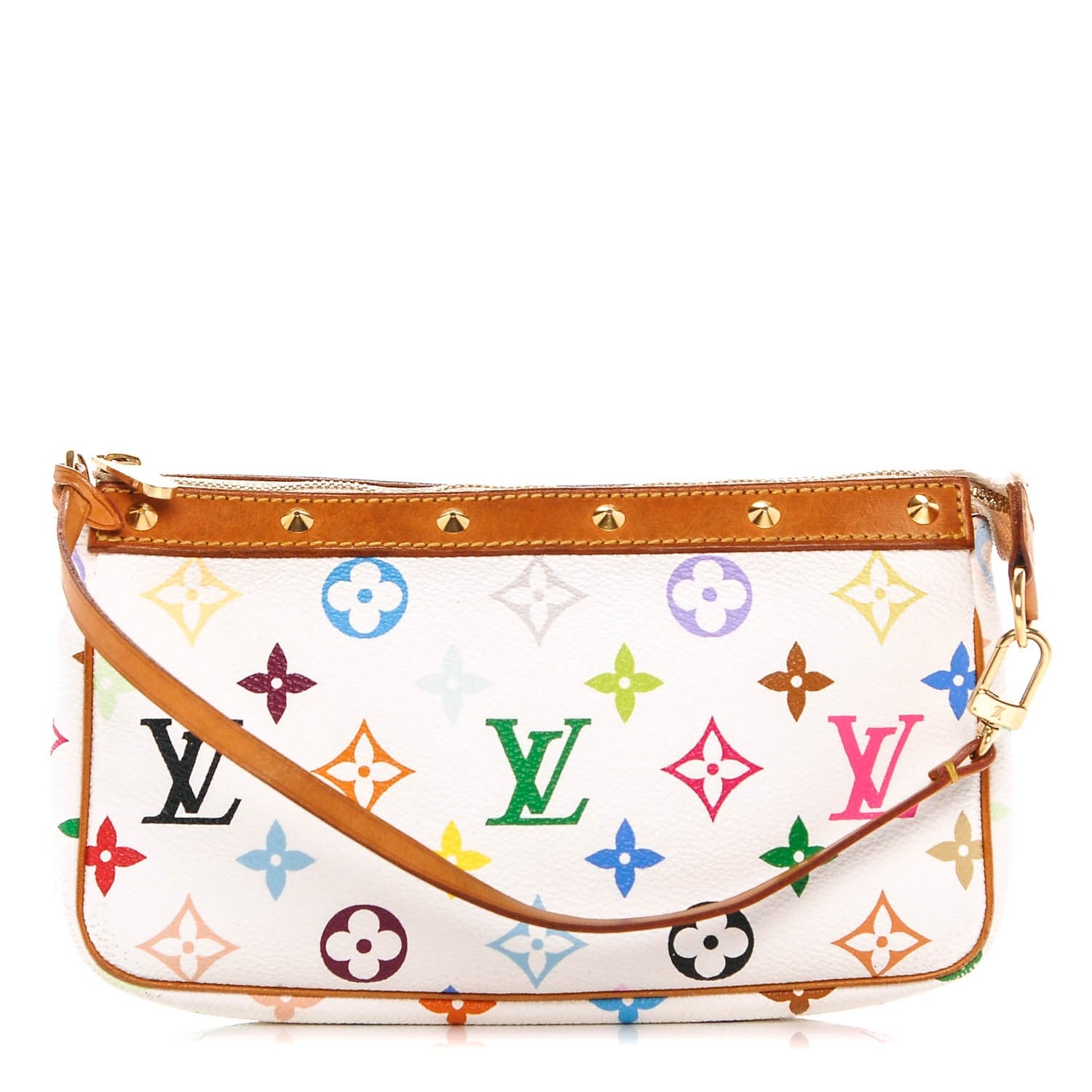 Louis Vuitton Monogram Multicolor Pochette Accessories White 1 of 9
