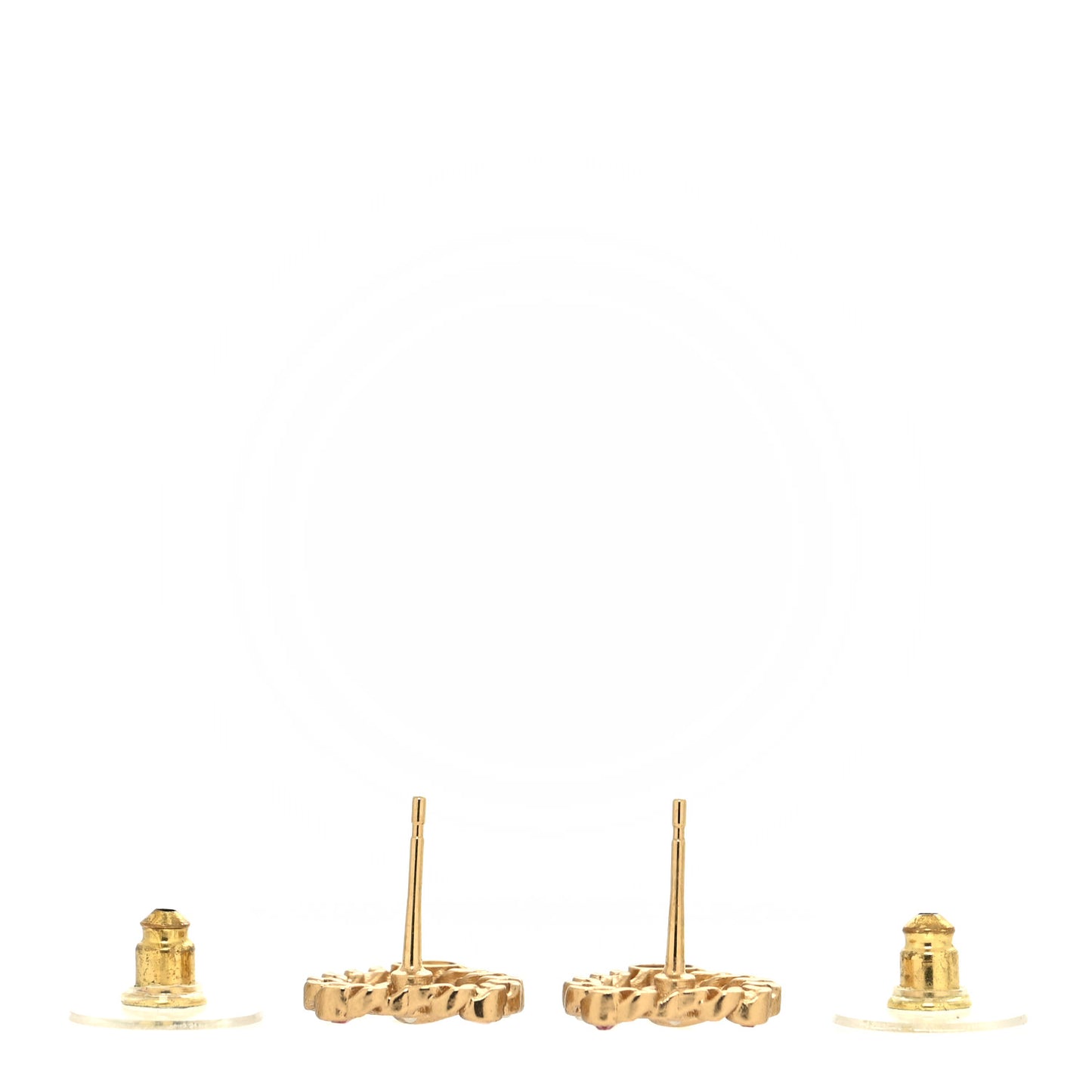 Pearl Crystal CC Heart Earrings Gold Multicolor