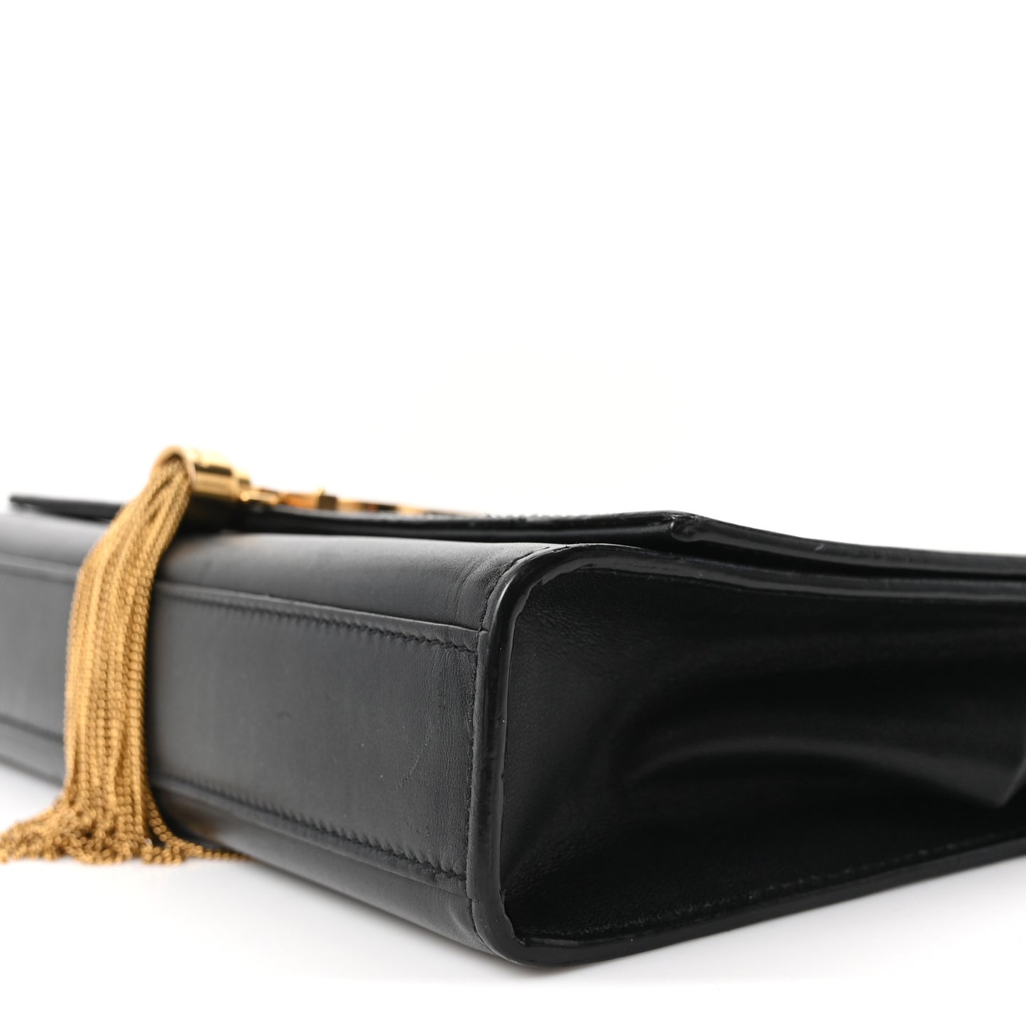 Smooth Calfskin Medium Classic Monogram Kate Tassel Satchel Black