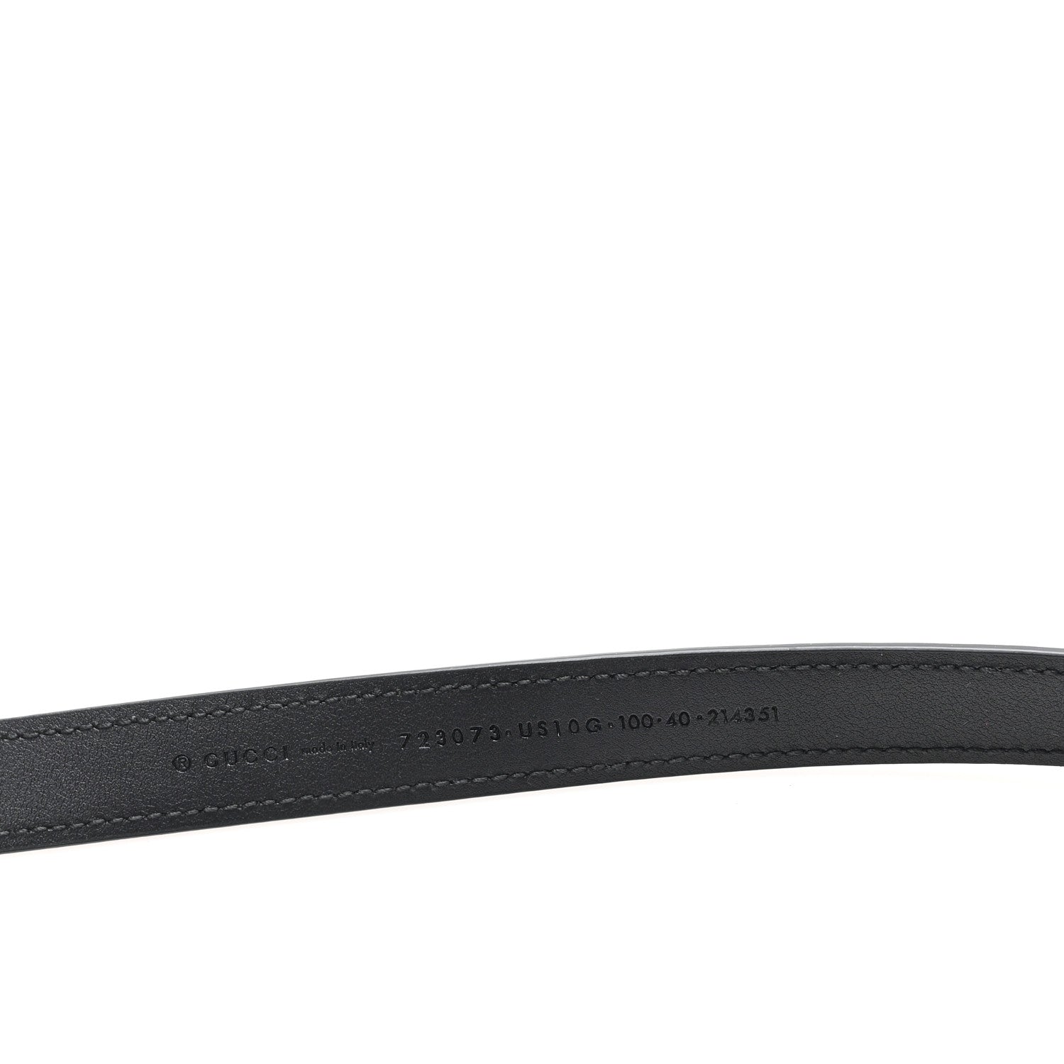 Gucci Ciny Lux Calfskin Blondie 30mm Belt 100 40 Salamander 100 40 Black 3 of 4