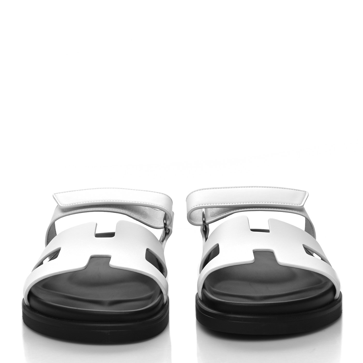 Hermes Calfskin Womens Chypre Sandals 39 White 2 of 8
