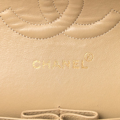 Chanel Lambskin Quilted Medium Double Flap Beige 6 of 14