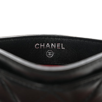 Chanel Aged Calfskin Quilted Gabrielle Card Holder Black 6 of 10