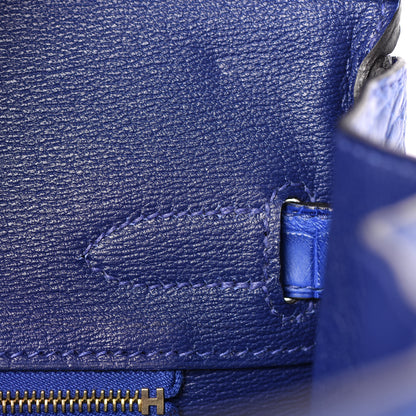 Hermes Matte Alligator Birkin 30 Bleu Electrique 21 of 34