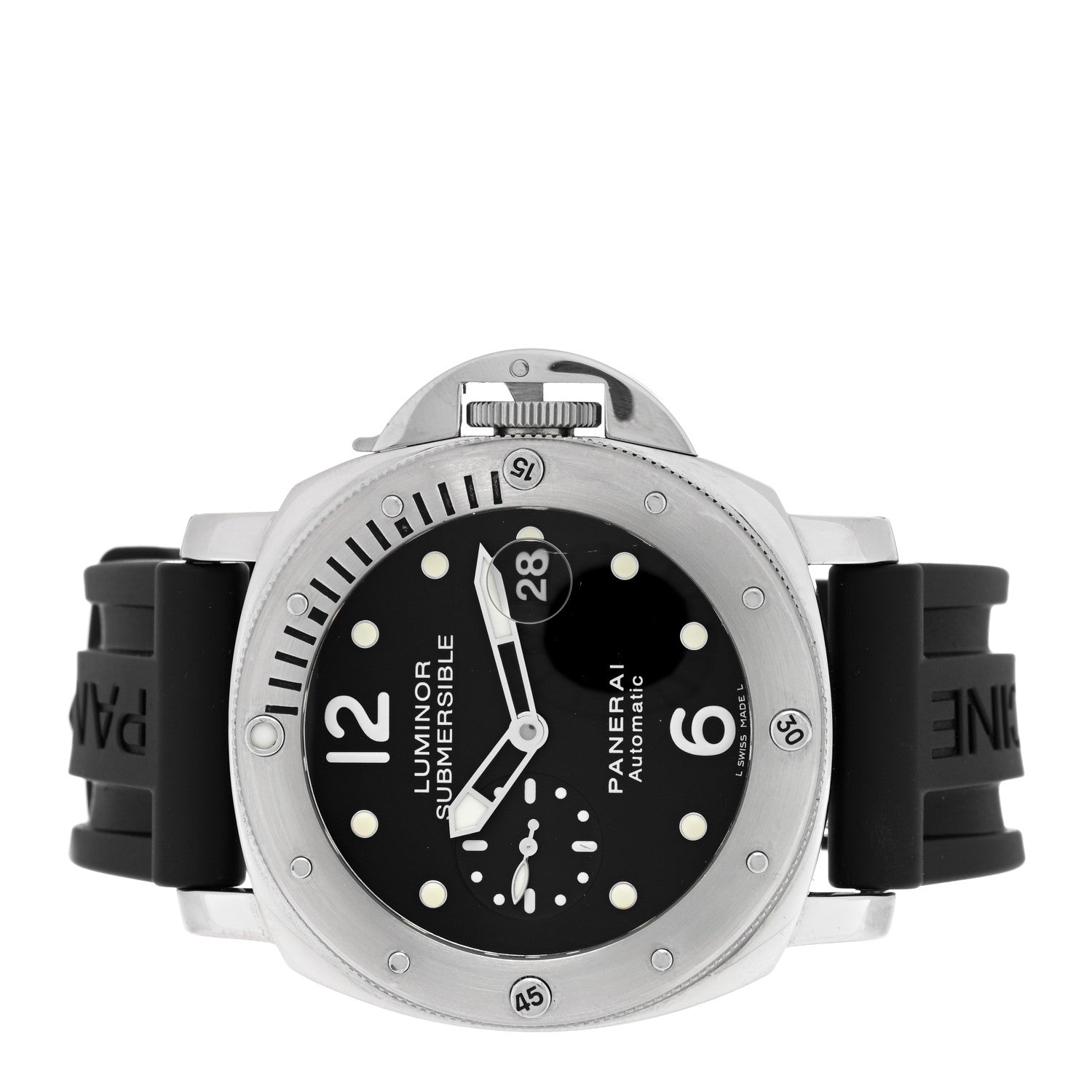 Panerai Stainless Steel Rubber 44mm Luminor Submersible Automatic Watch Black PAM00024 2 of 6