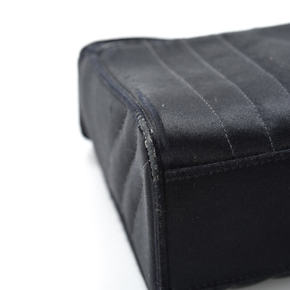 Chanel Satin Vertical Quilt Mini Flap Shoulder Bag Black 14 of 15