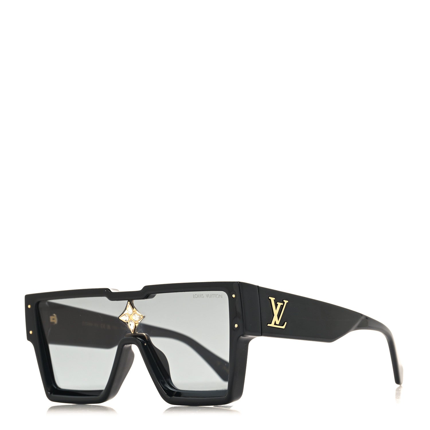 Louis Vuitton Acetate Swarovski Crystal Cyclone Sunglasses Z1578W Black 1 of 8