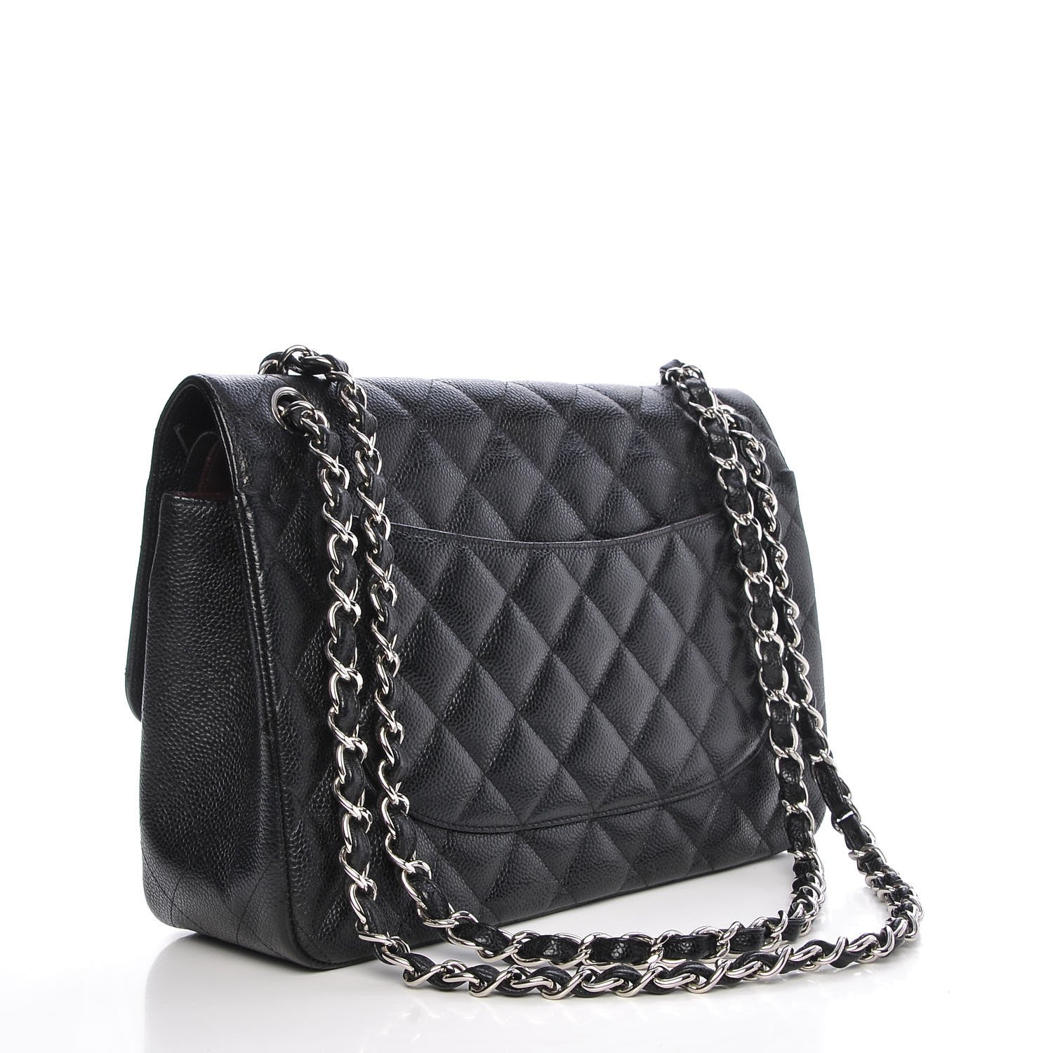 Chanel Caviar Quilted Jumbo Double Flap Black 3 of 12