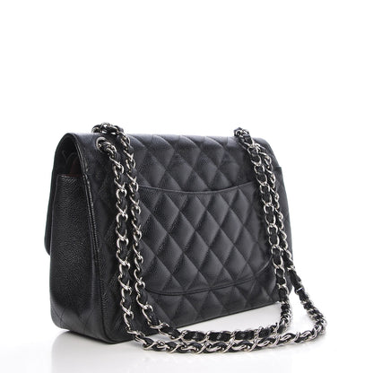 Chanel Caviar Quilted Jumbo Double Flap Black 3 of 12