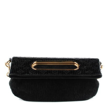 Louis Vuitton Suede Monogram Motard Afterdark Clutch Black 1 of 7