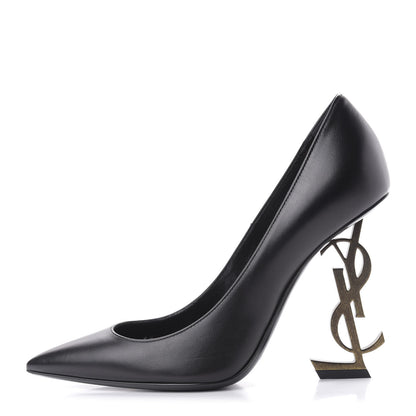 Saint Laurent Calfskin Opyum 110 Pumps 36 Black Gold 1 of 9