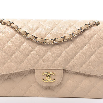 Chanel Caviar Quilted Jumbo Double Flap Beige Clair 11 of 11