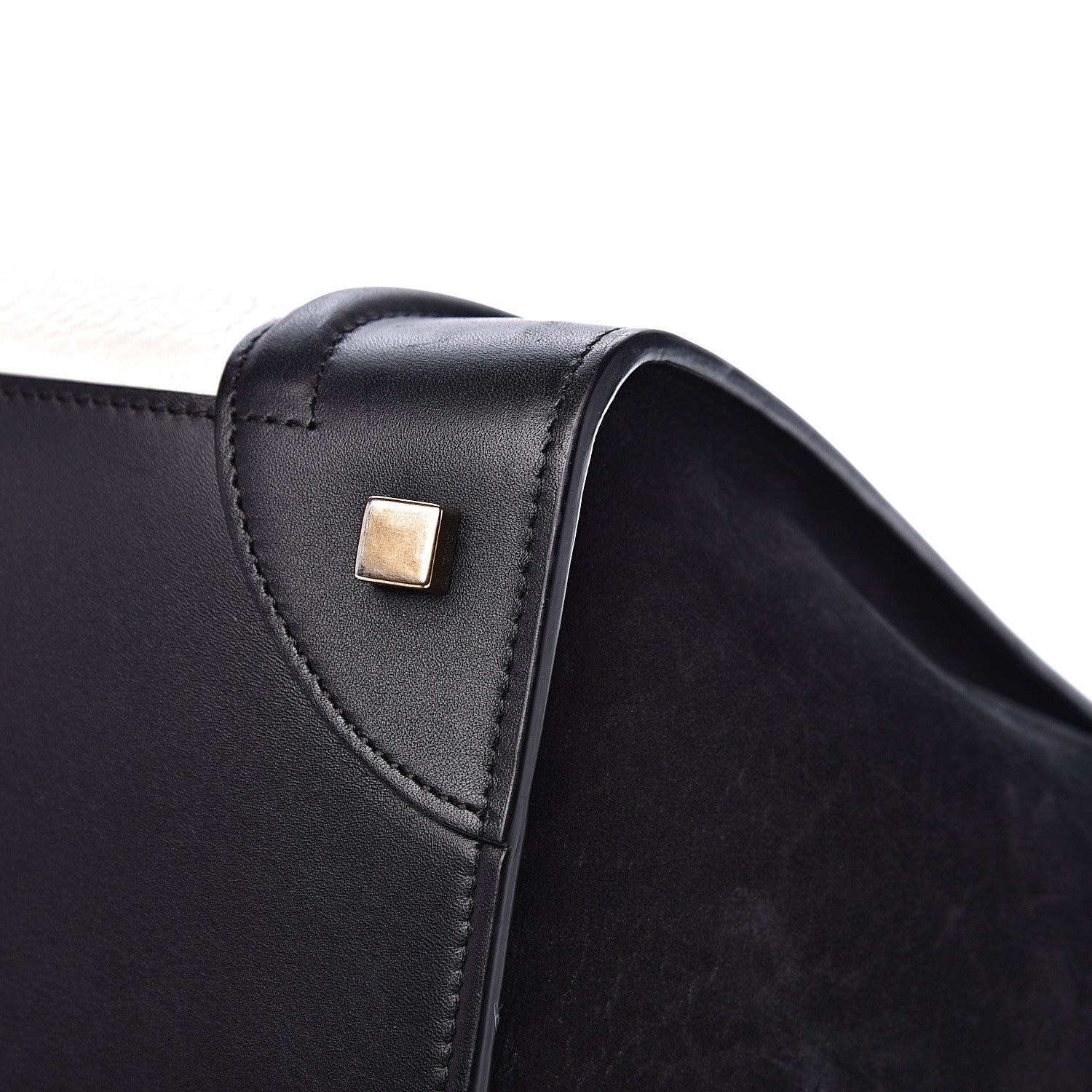 Celine Bullhide Calfskin Mini Bi-Color Luggage Black White 12 of 16