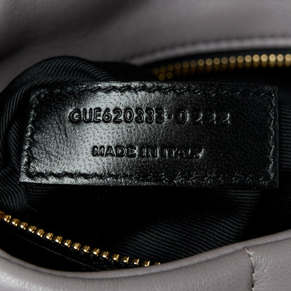 Saint Laurent Lambskin Quilted Toy Loulou Puffer Monogram Chain Satchel Fog 8 of 11