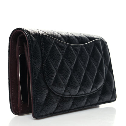 Chanel Caviar Quilted Yen Wallet Black 3 of 10