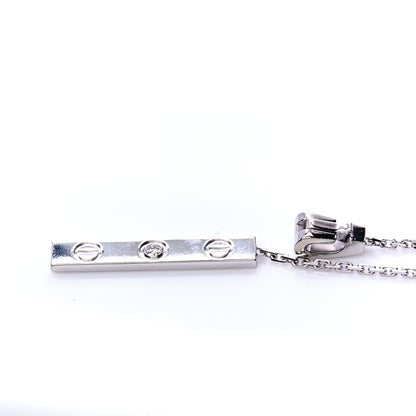 Cartier 18K White Gold Diamond LOVE Lariat Necklace 4 of 5