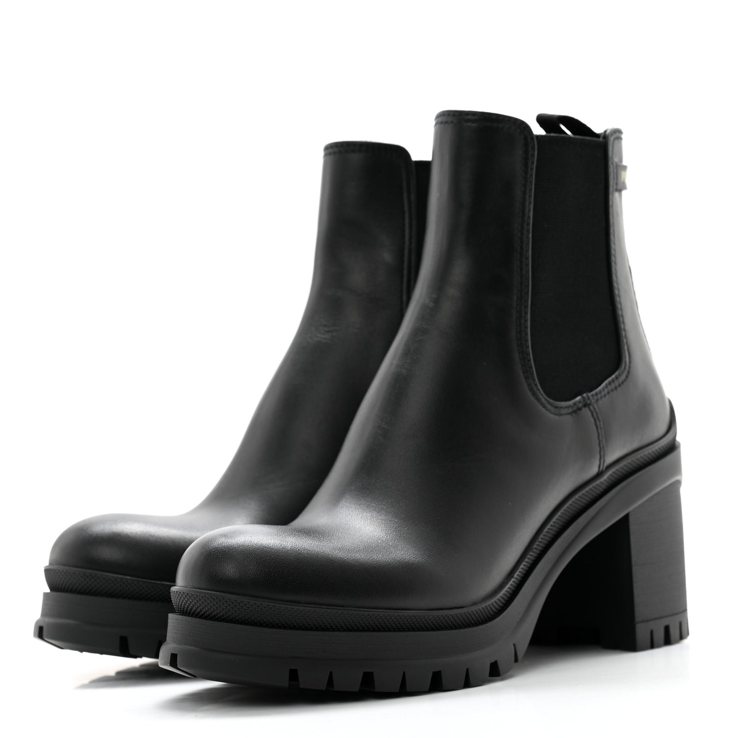 Vitello Montana Lug Sole Chelsea 55mm Boots 36.5 Black