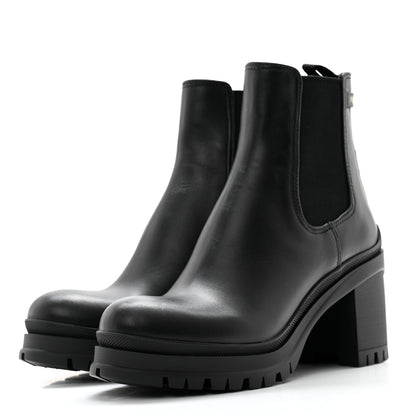 Prada Vitello Montana Lug Sole Chelsea 55mm Boots 36.5 Black 3 of 10