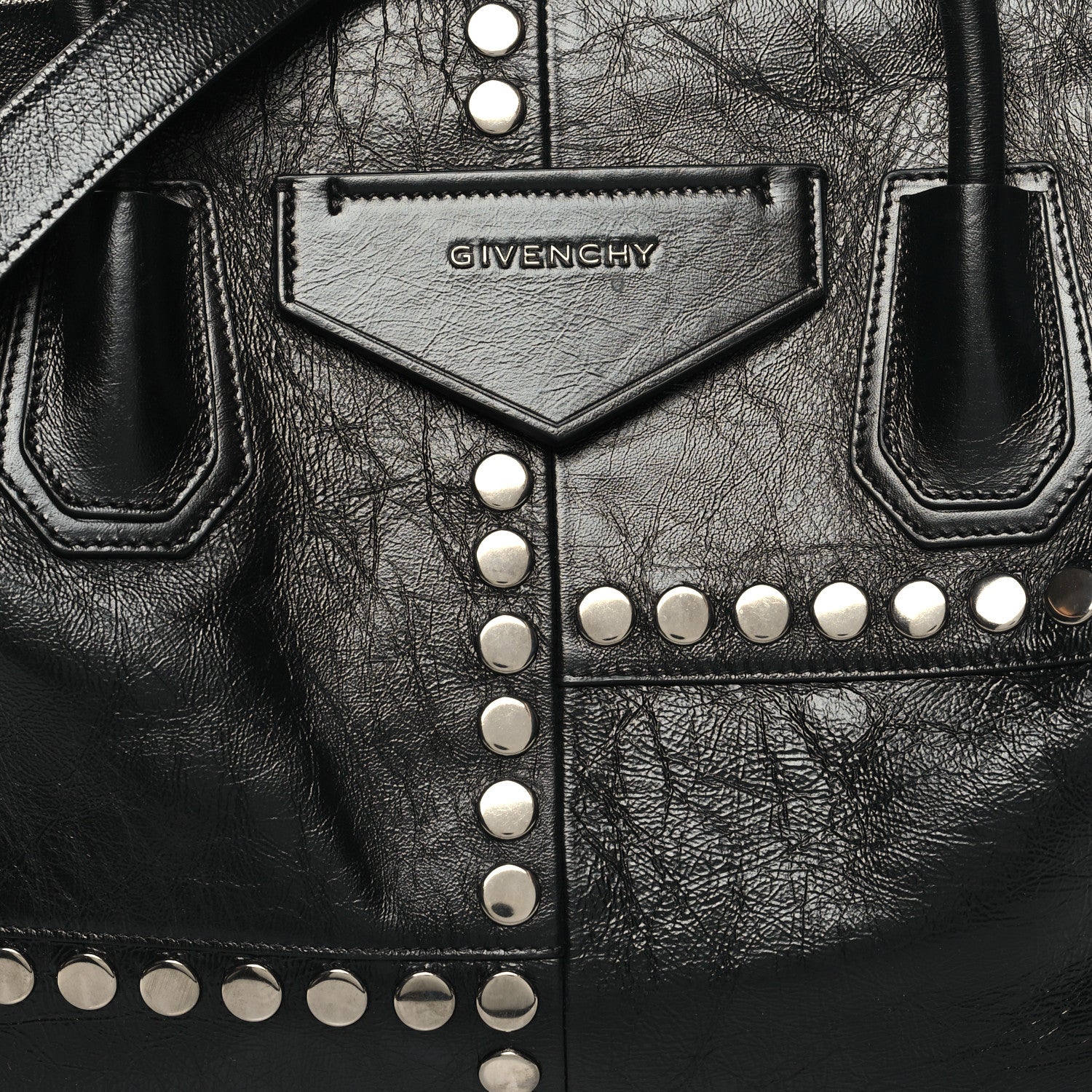 Givenchy Smooth Calfskin Medium Studded Soft Antigona Black 7 of 10