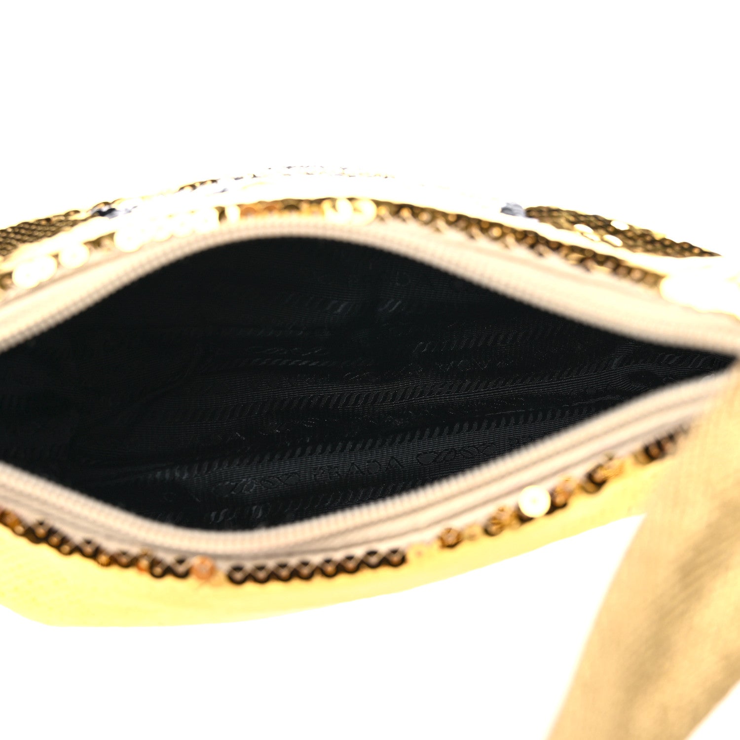 Prada Paillettes Sequin Mini Re-Edition 2000 Bag Platino Black 5 of 8