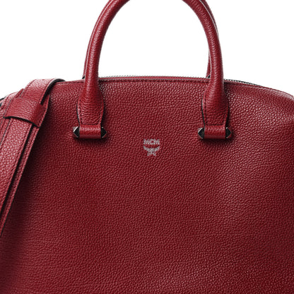 MCM Grained Calfskin Medium Ella Boston Burgundy 11 of 11