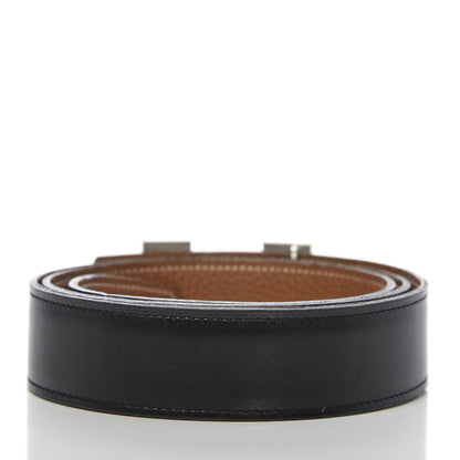 Hermes Box Togo 32mm H Belt 95 Black Gold 2 of 6