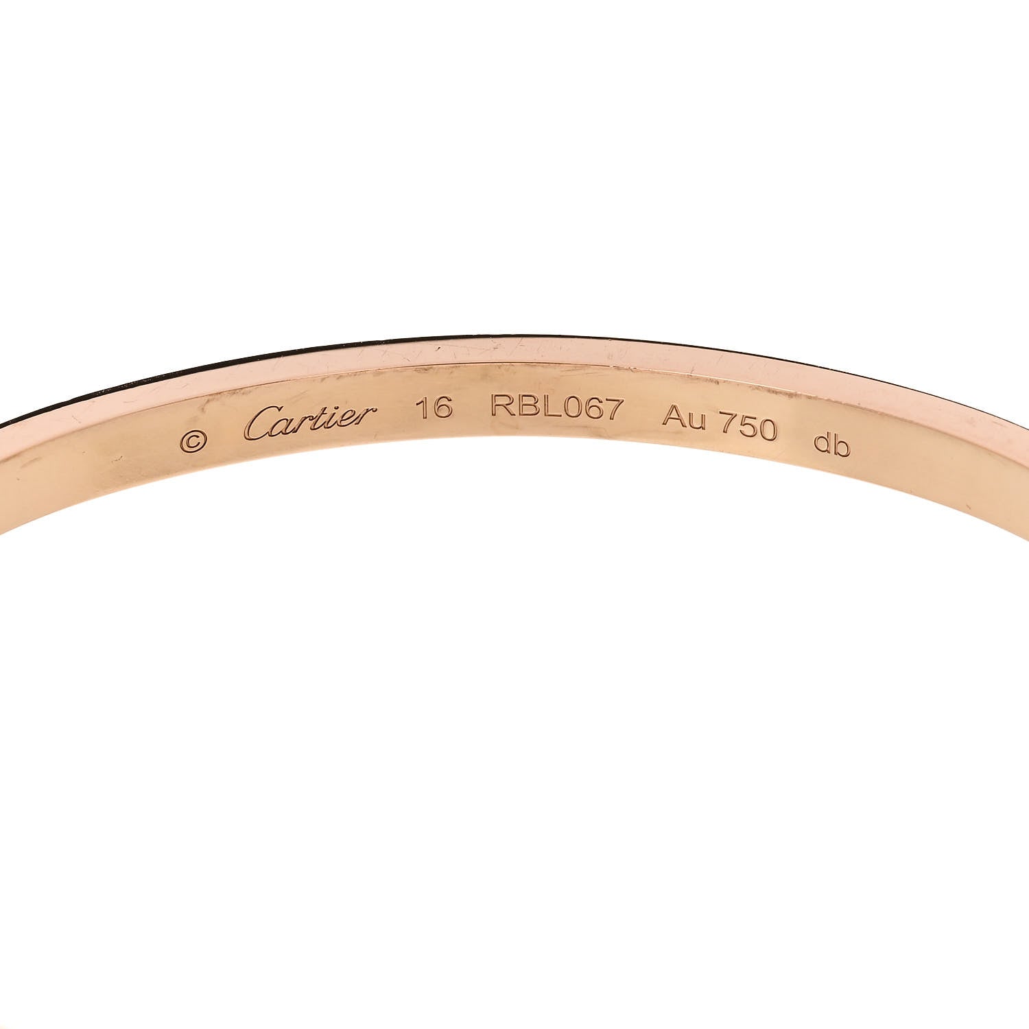 Cartier 18K Pink Gold 6 Diamond Small LOVE Bracelet 16 6 of 8