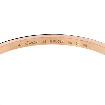 Cartier 18K Pink Gold 6 Diamond Small LOVE Bracelet 16 6 of 8