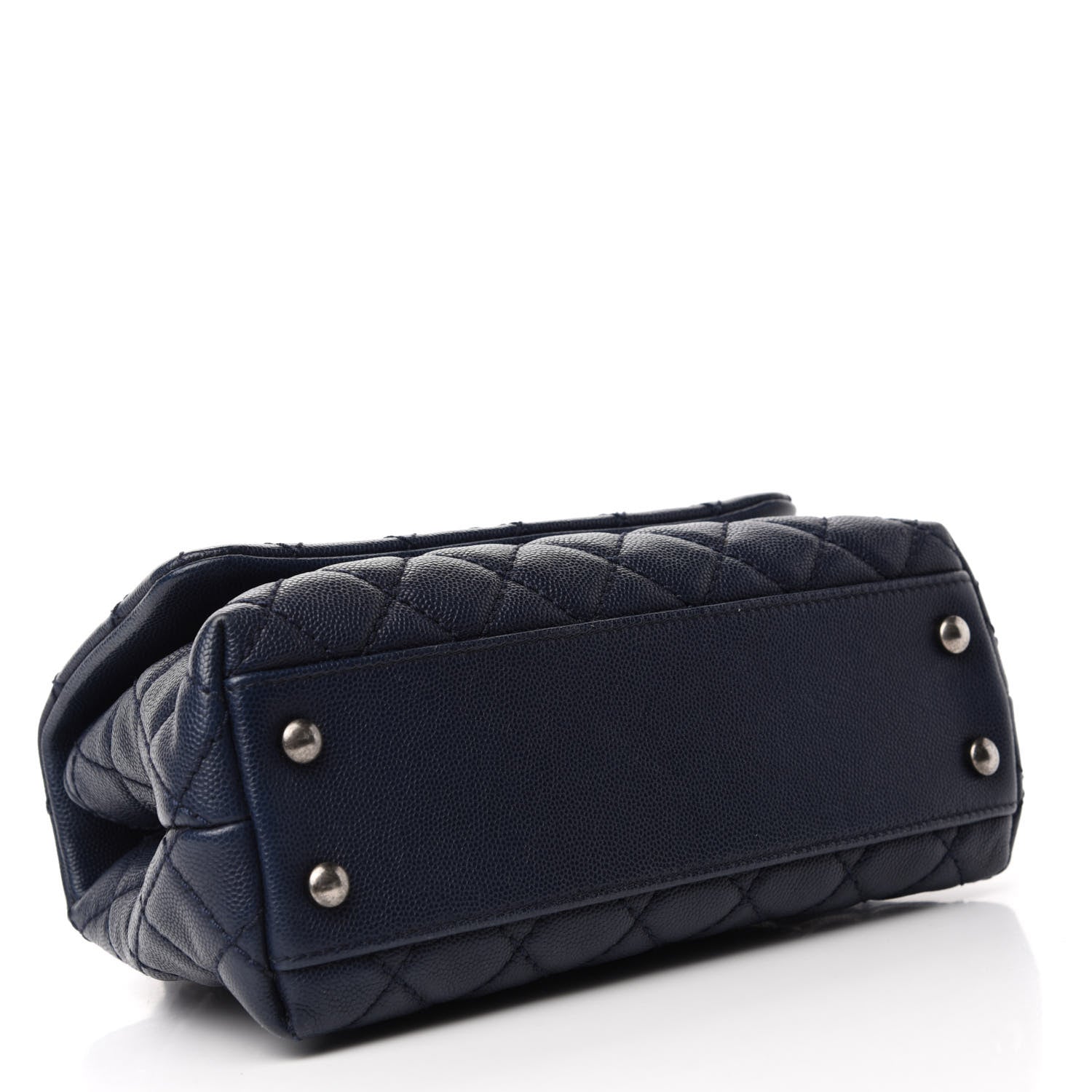 Chanel Caviar Quilted Mini Coco Handle Flap Navy Blue 4 of 12