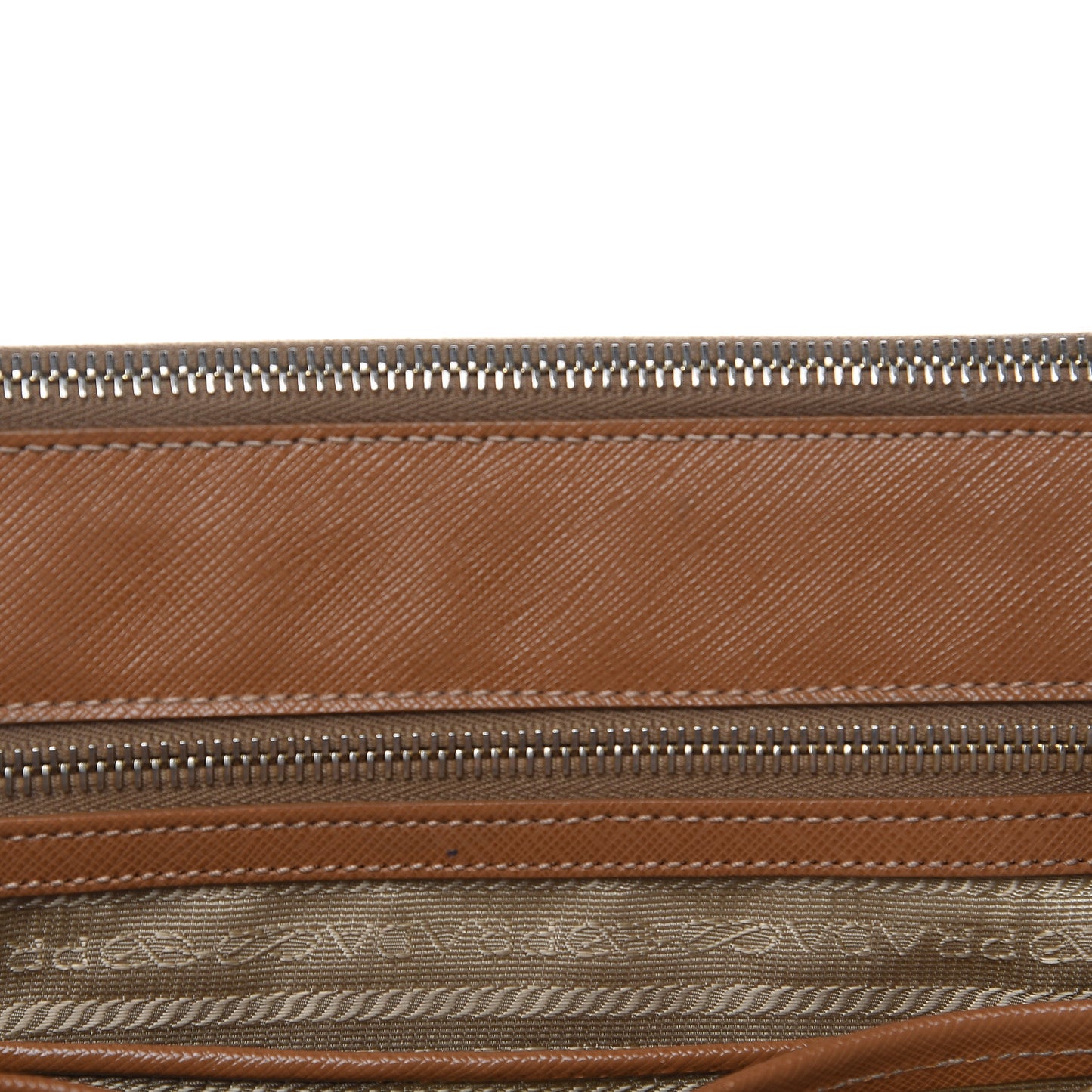 Saffiano Medium Galleria Double Zip Tote Caramel