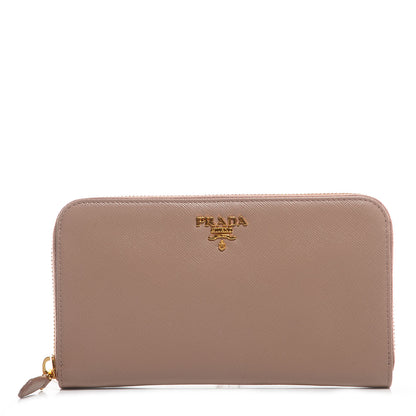 Prada Saffiano Metal Zip Around Wallet Cammeo 1 of 9