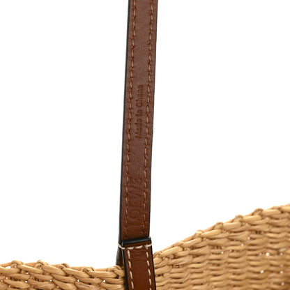 Loewe Calfskin Raffia Paulas Ibiza Small Basket Tote Bag Natural Pecan 6 of 12