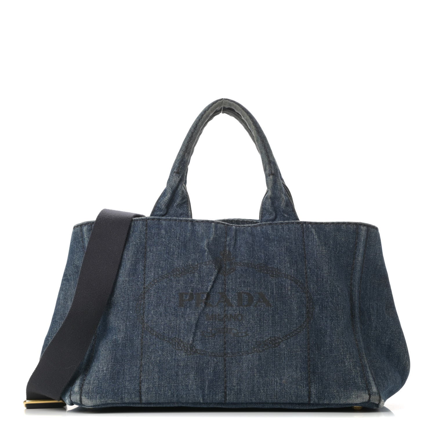 Prada Denim Logo Tote Avio 1 of 14