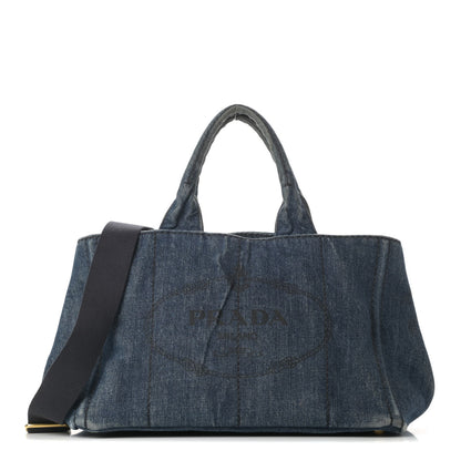 Prada Denim Logo Tote Avio 1 of 14