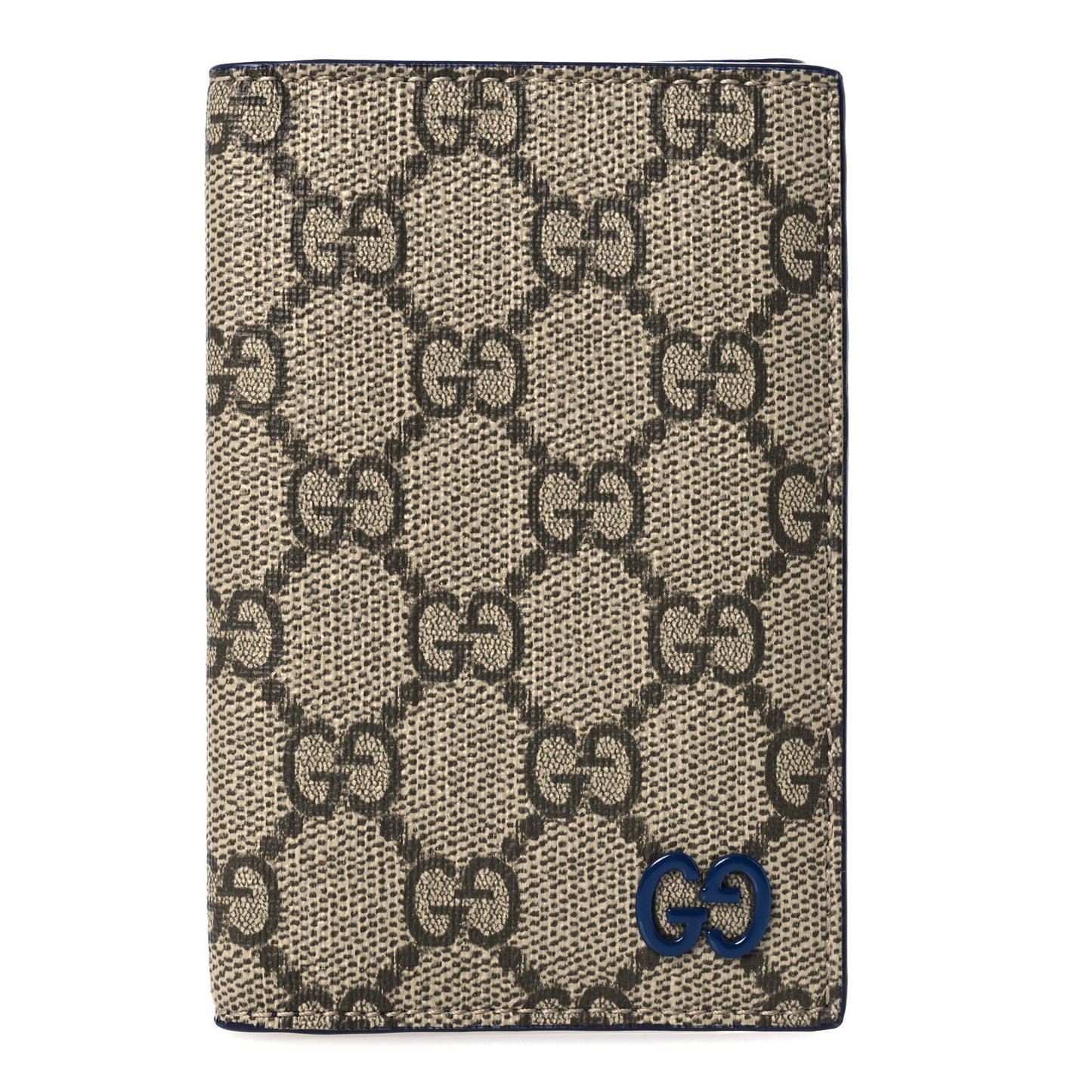GG Supreme Monogram Bi-Color Long Card Case Beige Dark Brown