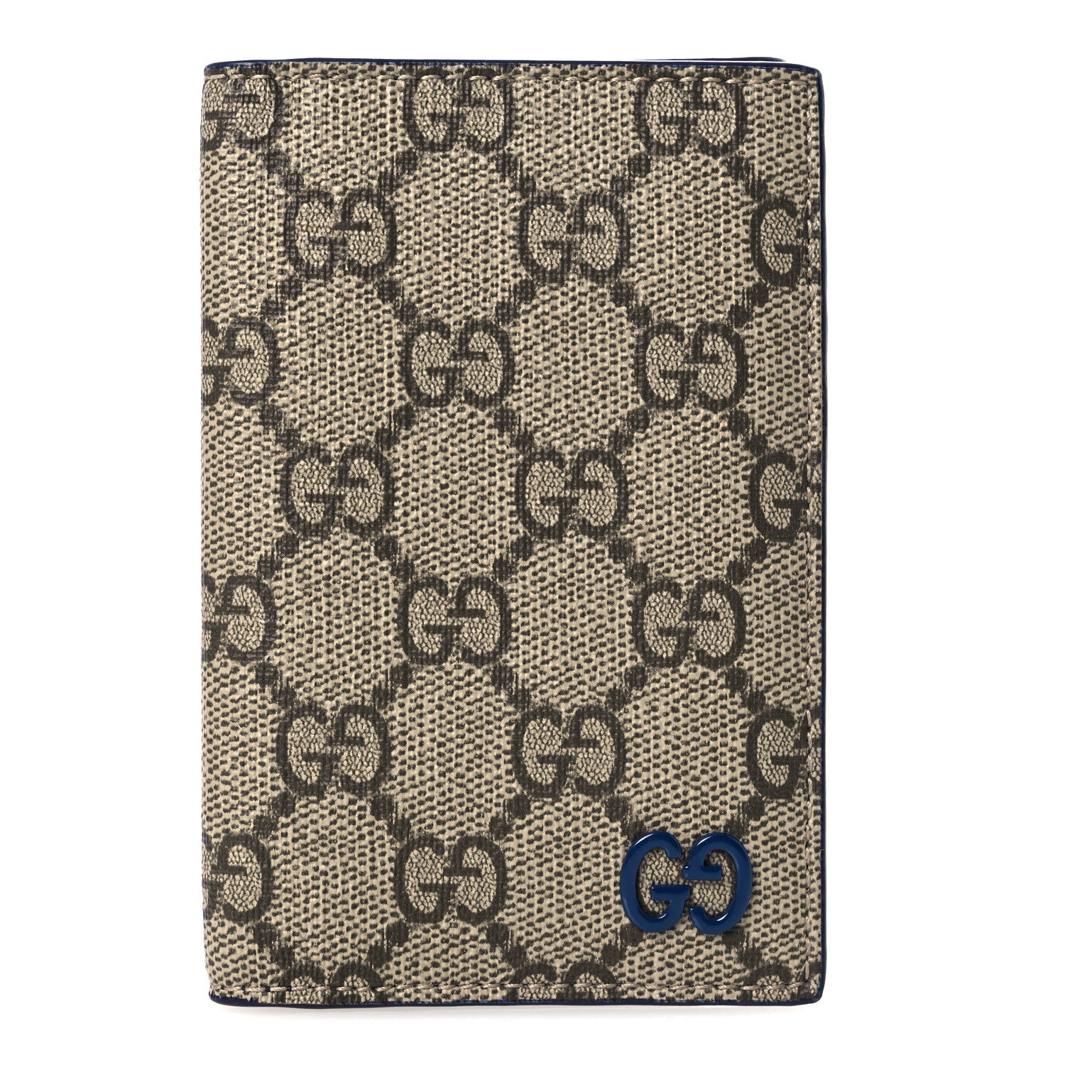 Gucci GG Supreme Monogram Bi-Color Long Card Case Beige Dark Brown 1 of 8