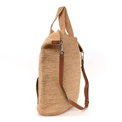 Loewe Raffia Paula's Ibiza Large Slit Tote Bag Natural Tan 2 of 10