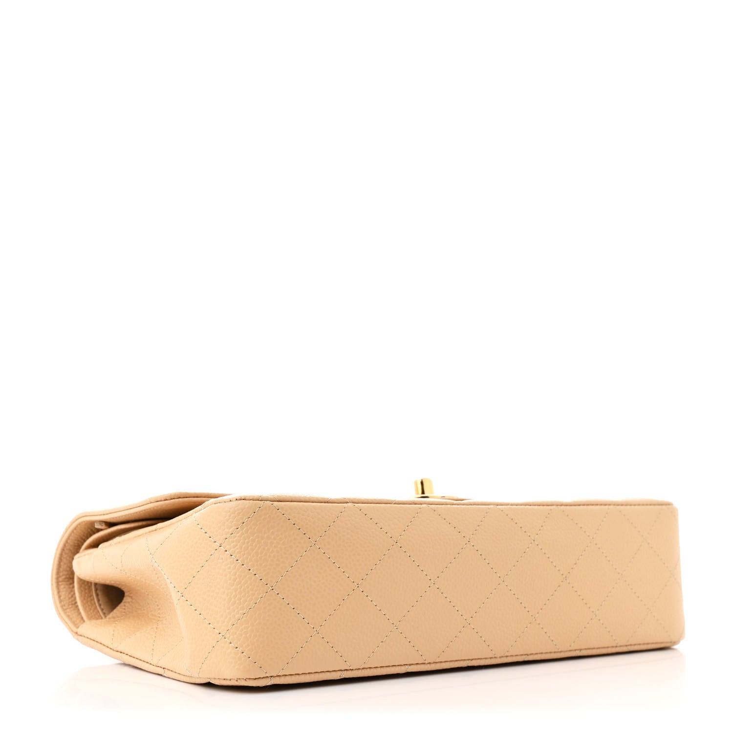 Chanel Caviar Quilted Medium Double Flap Beige 4 of 12