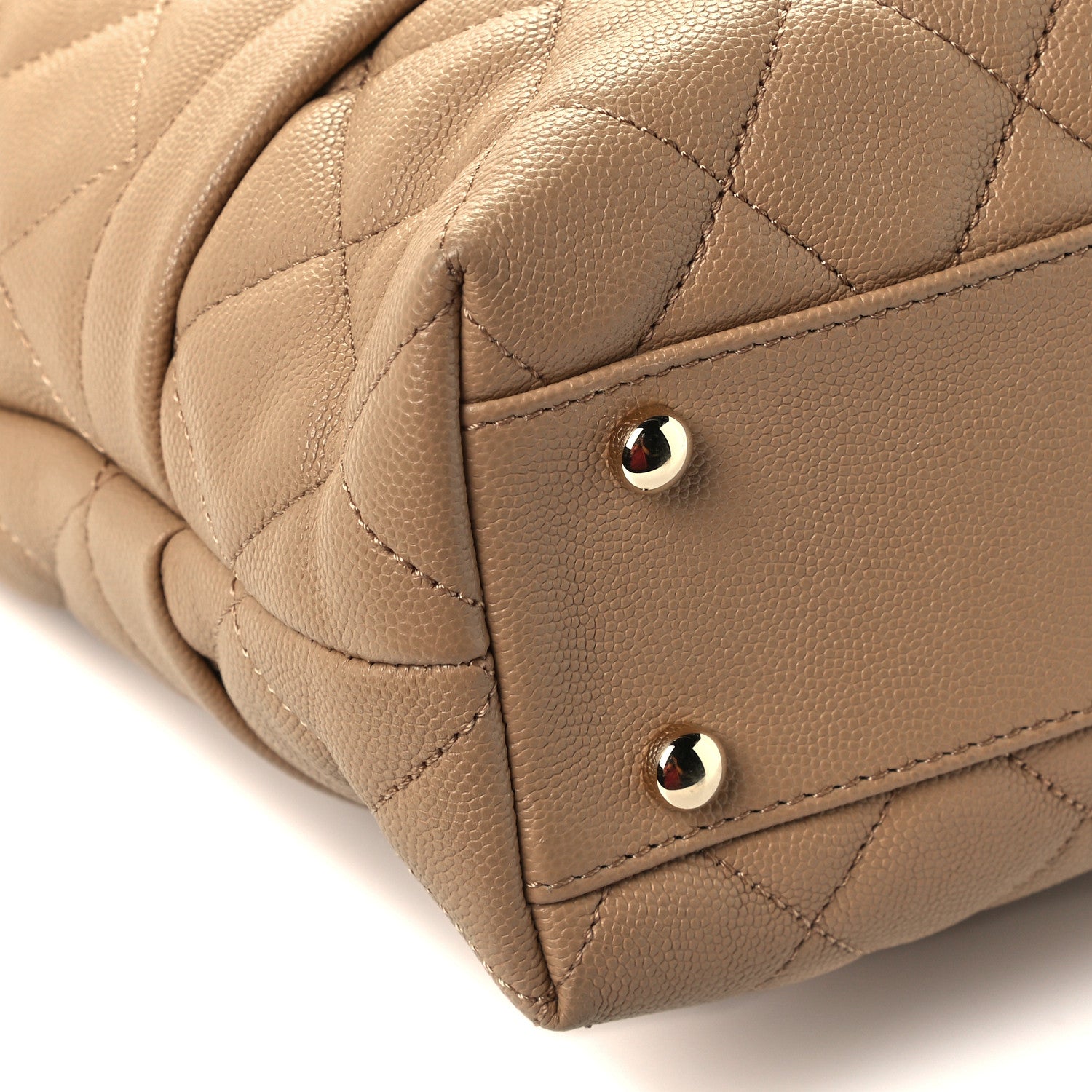 Chanel Caviar Quilted Rolled Up Tote Beige 9 of 10