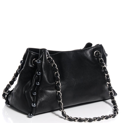 Chanel Lambskin Pearl Obsession Tote Black 3 of 7