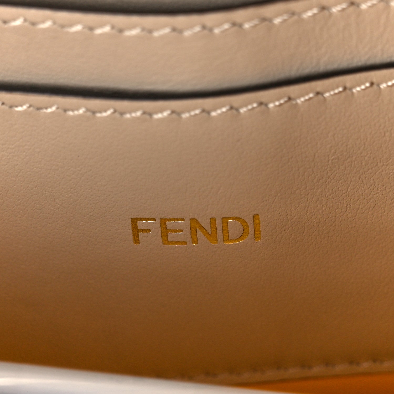 Fendi Cuoio Romano Vitello Cover Bi-Color Peekaboo I See U X Cross Satchel Sunflower Stone Mimosa 7 of 11