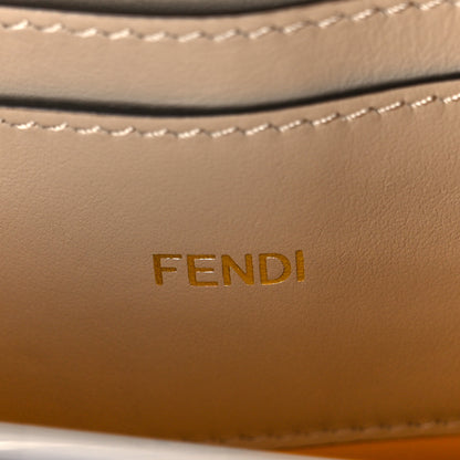 Fendi Cuoio Romano Vitello Cover Bi-Color Peekaboo I See U X Cross Satchel Sunflower Stone Mimosa 7 of 11