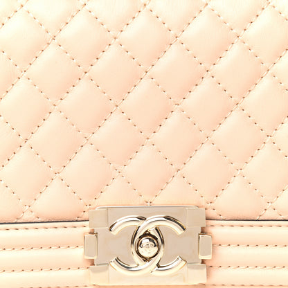 Chanel Calfskin Quilted Medium Top Handle Boy Flap Beige Clair 10 of 10