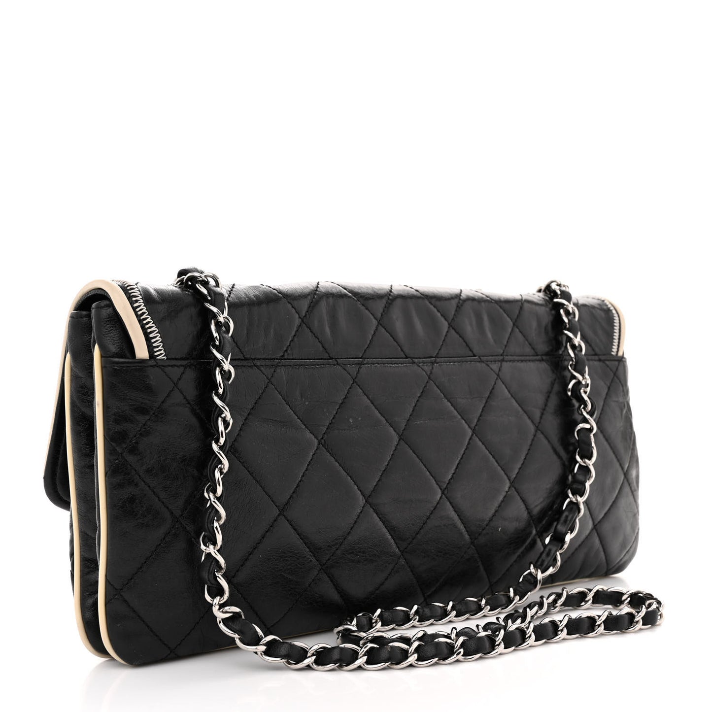 Lambskin East West Mademoiselle Flap Black