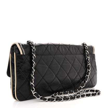 Chanel Lambskin East West Mademoiselle Flap Black 3 of 12